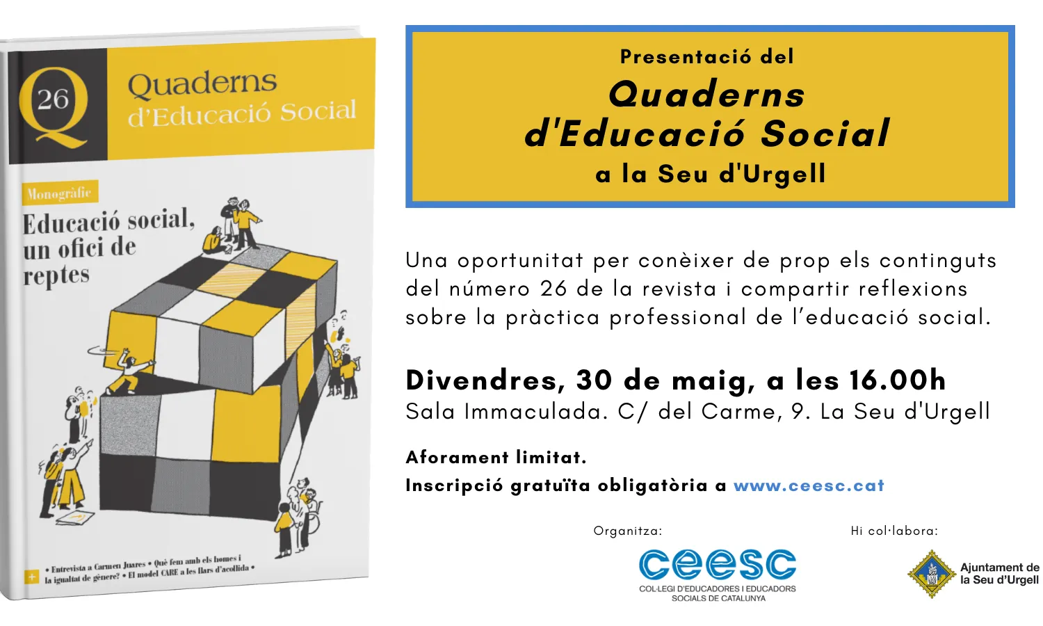 Presentació del Quaderns d'Educació Social a la Seu d'Urgell