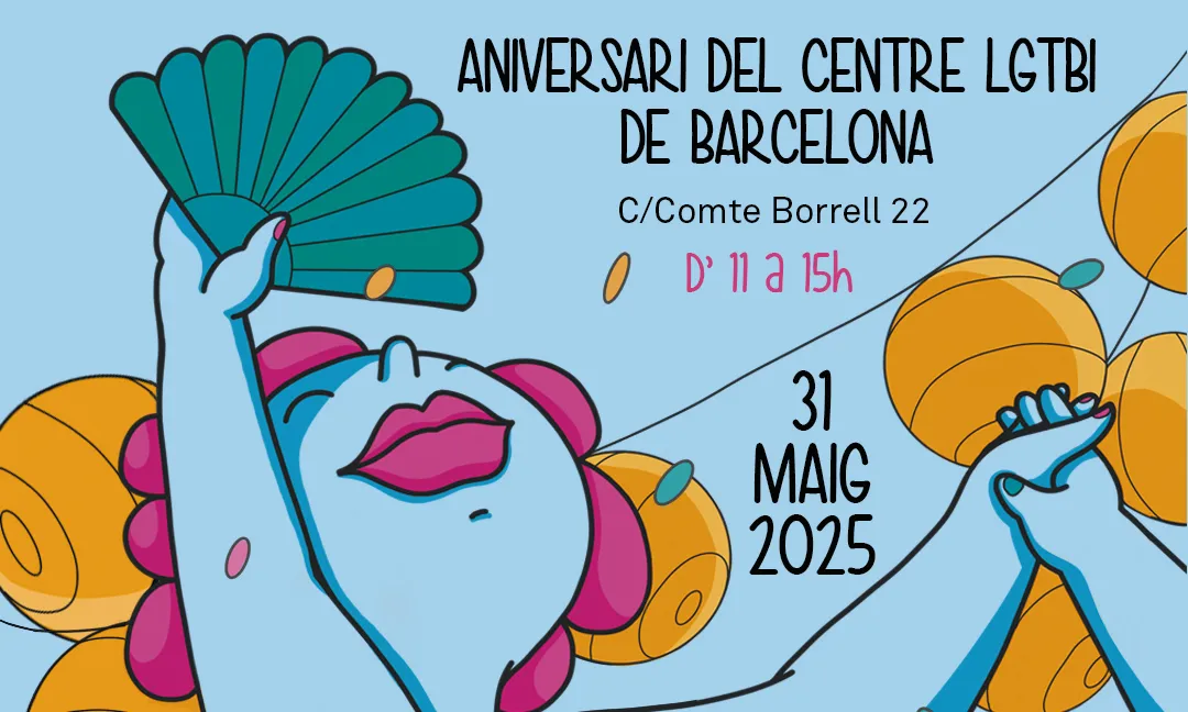 Cartell del Sisè Aniversari del Centre LGTBI de Barcelona
