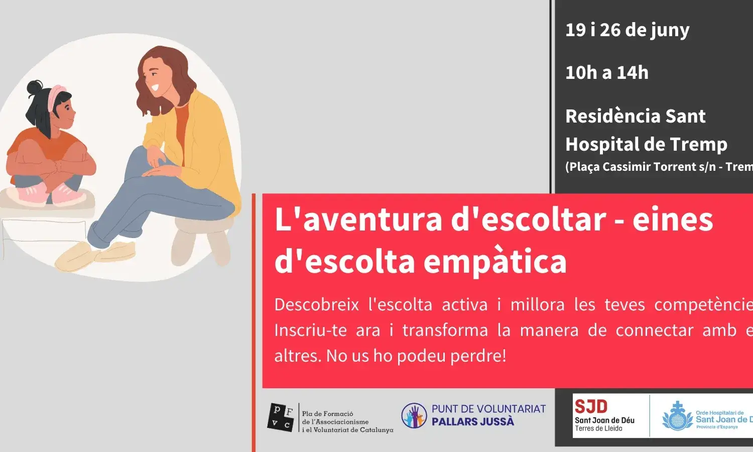 Cartell de l’Aventura d’escoltar – eines d’escolta activa