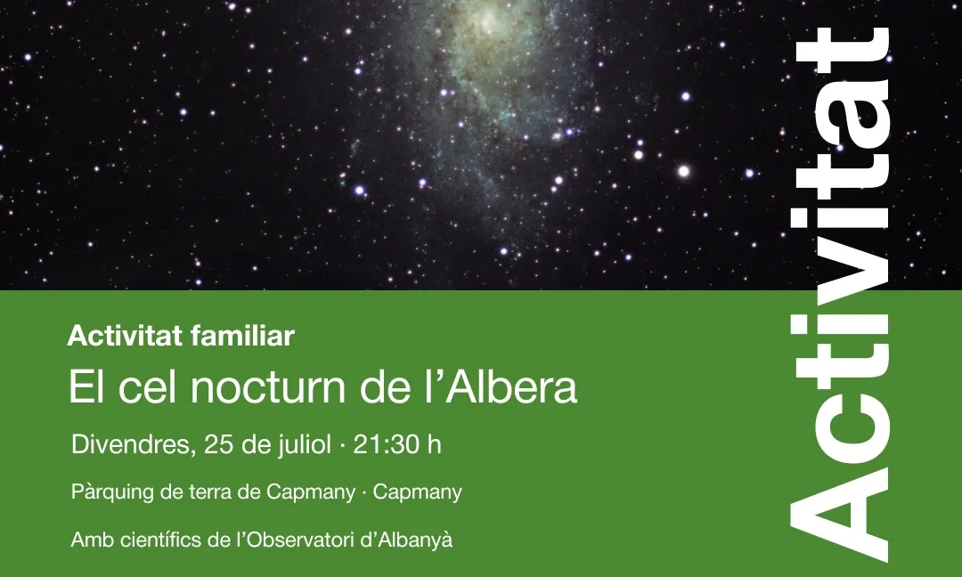 Cartell oficial de l'activitat 'El cel nocturn de l'Albera'