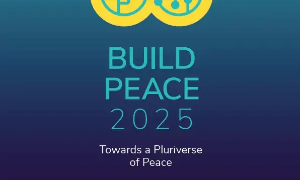 Cartell oficial de la conferència internacional 'Build Peace 2025'.