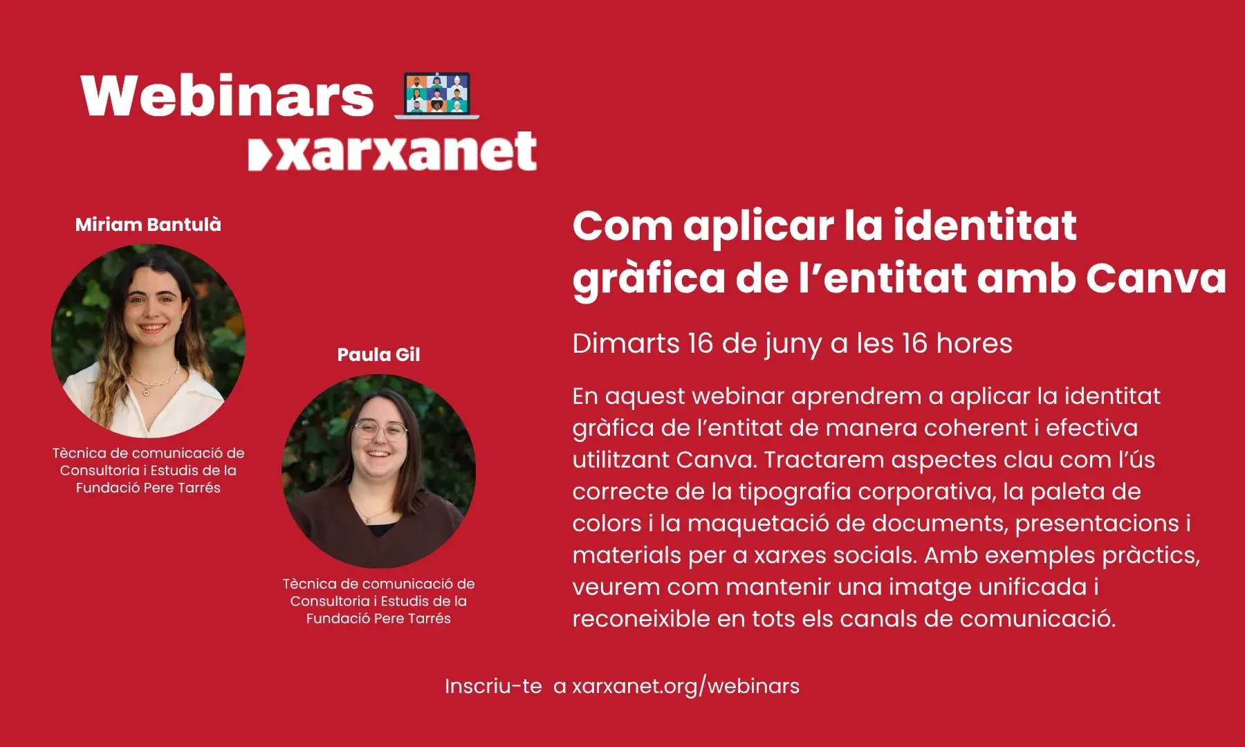 Cartell del webinar.