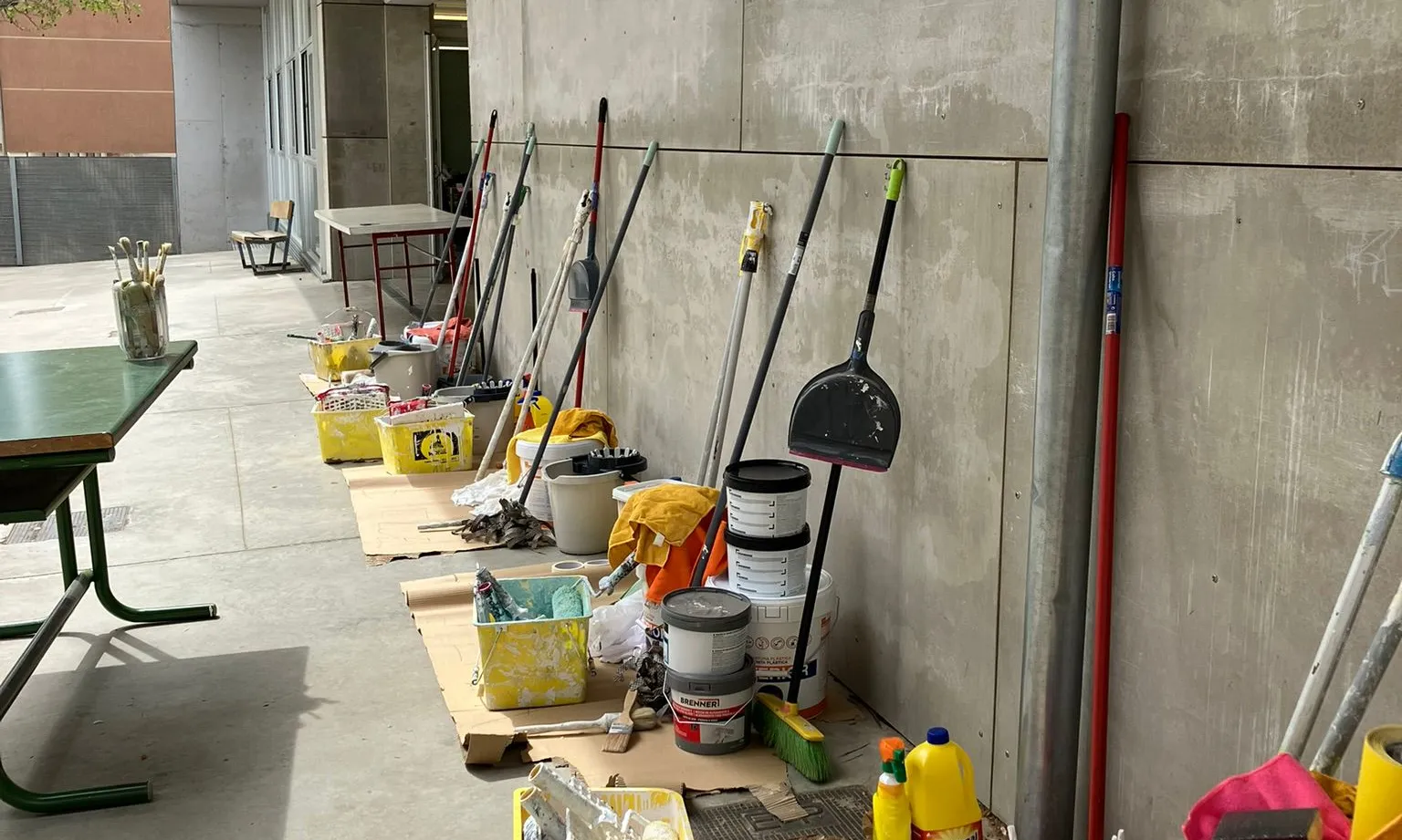 Material utilitzat per la rehabilització dels pisos 