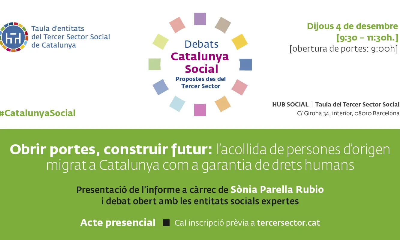 Obrir portes, construir futur: l'acollida de persones d'origen migrat com a garantia de drets humans'