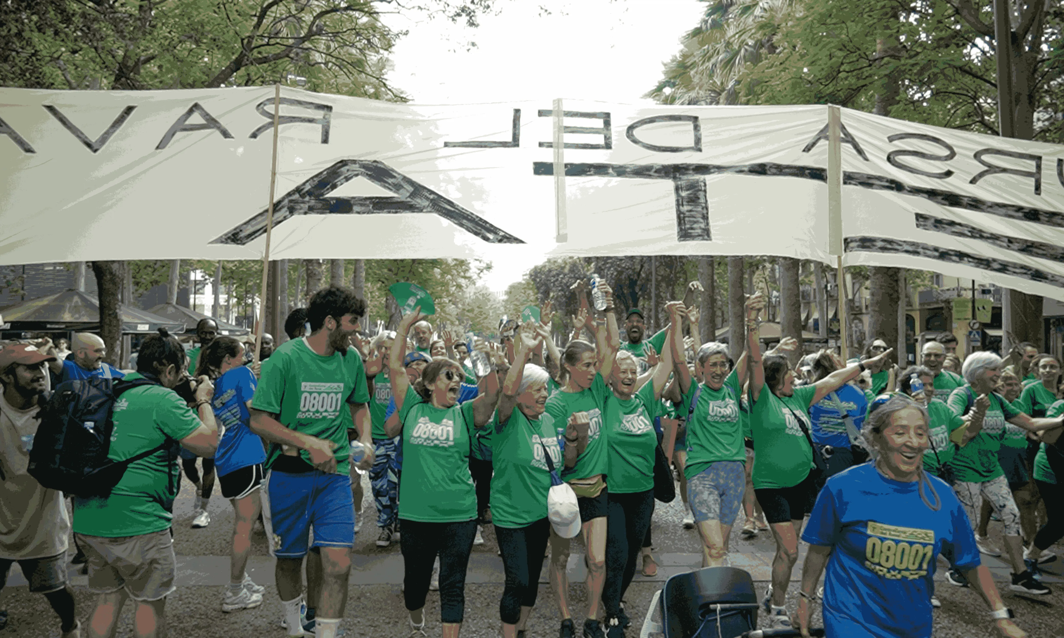 La línia de meta de la 'ContraCursa' del Raval.