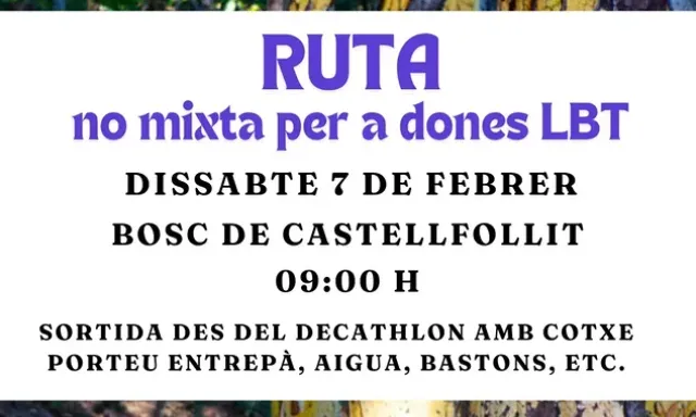Ruta no mixta per a dones LBT. Font: Colors de Ponent