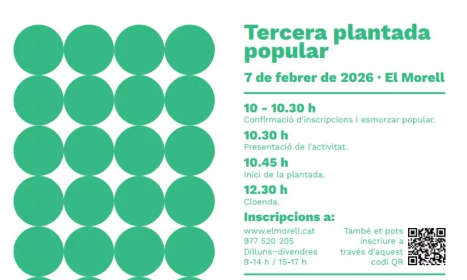 Cartell oficial de la 3a Plantada Popular a la Granja dels Frares de Morell.