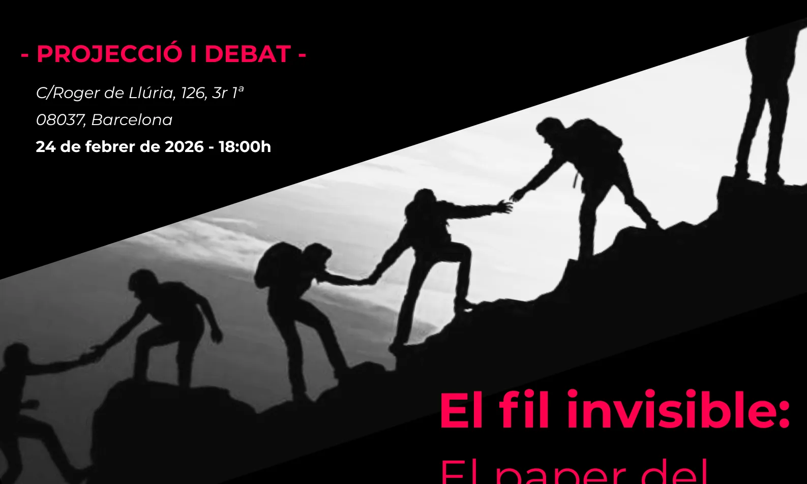 Cartell de la Tarda de Cinefòrum organitzat per l'Eix de Justícia Restaurativa