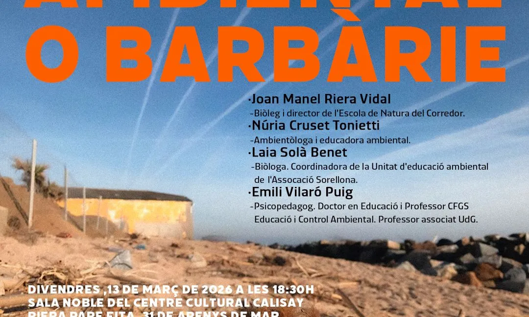 Cartell Educació ambiental o barbàrie. Taula rodona