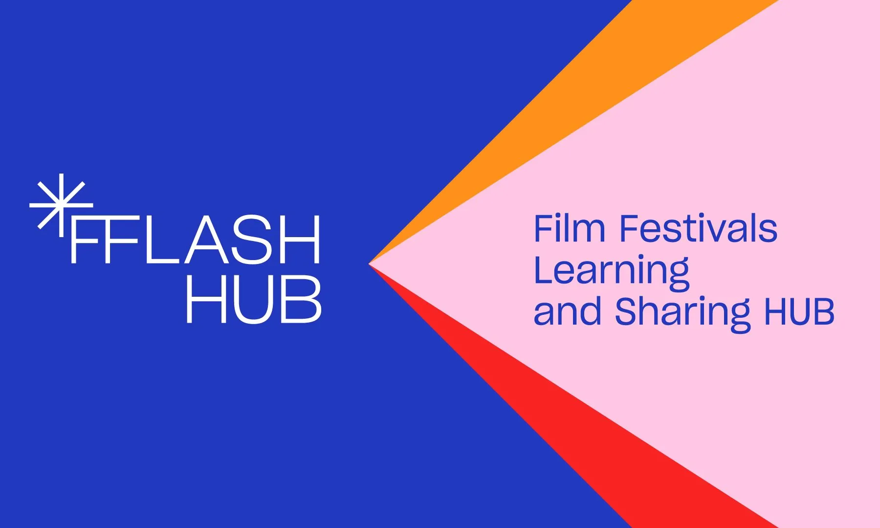 Cartell oficial de 'FFLASH-HUB, Film Festivals Learning and Sharing Hub'.