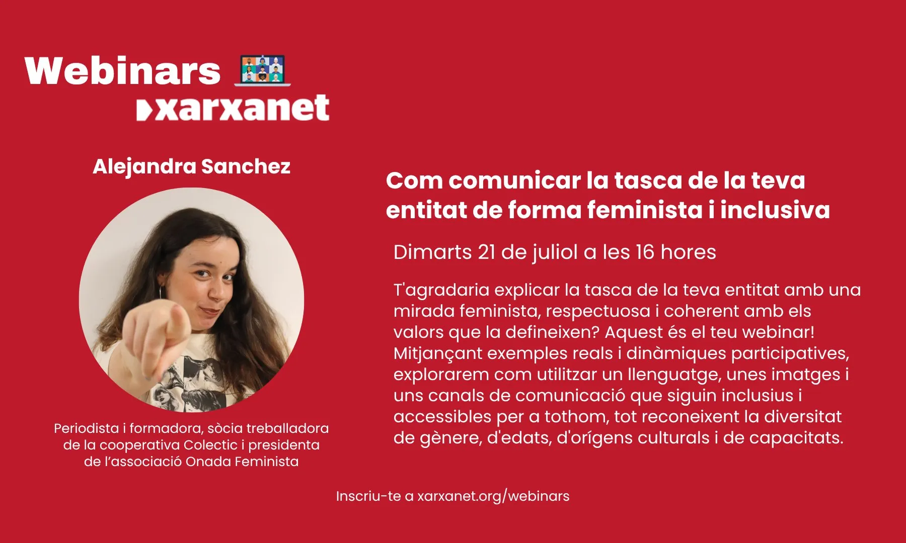 Cartell del webinar.