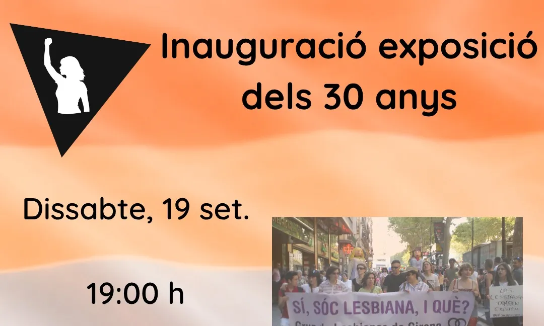 Inauguració de l’exposició dels 30 anys del Grup de Lesbianes de Girona. Font: Grup de Lesbianes de Girona