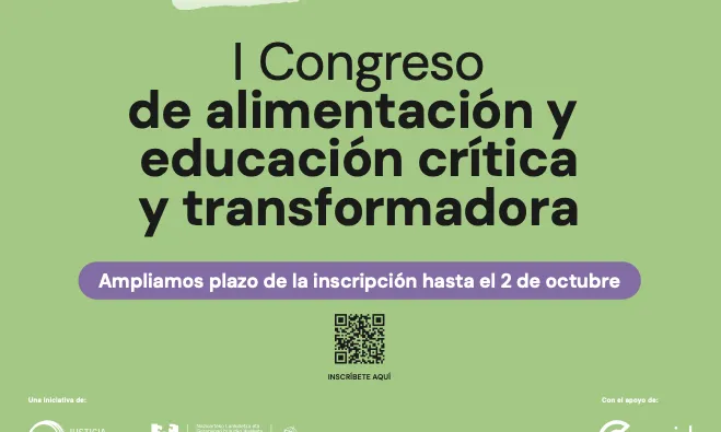 cartell del congrés d'Educació i Alimentació Crítica i Transformadora de justícia alimentària