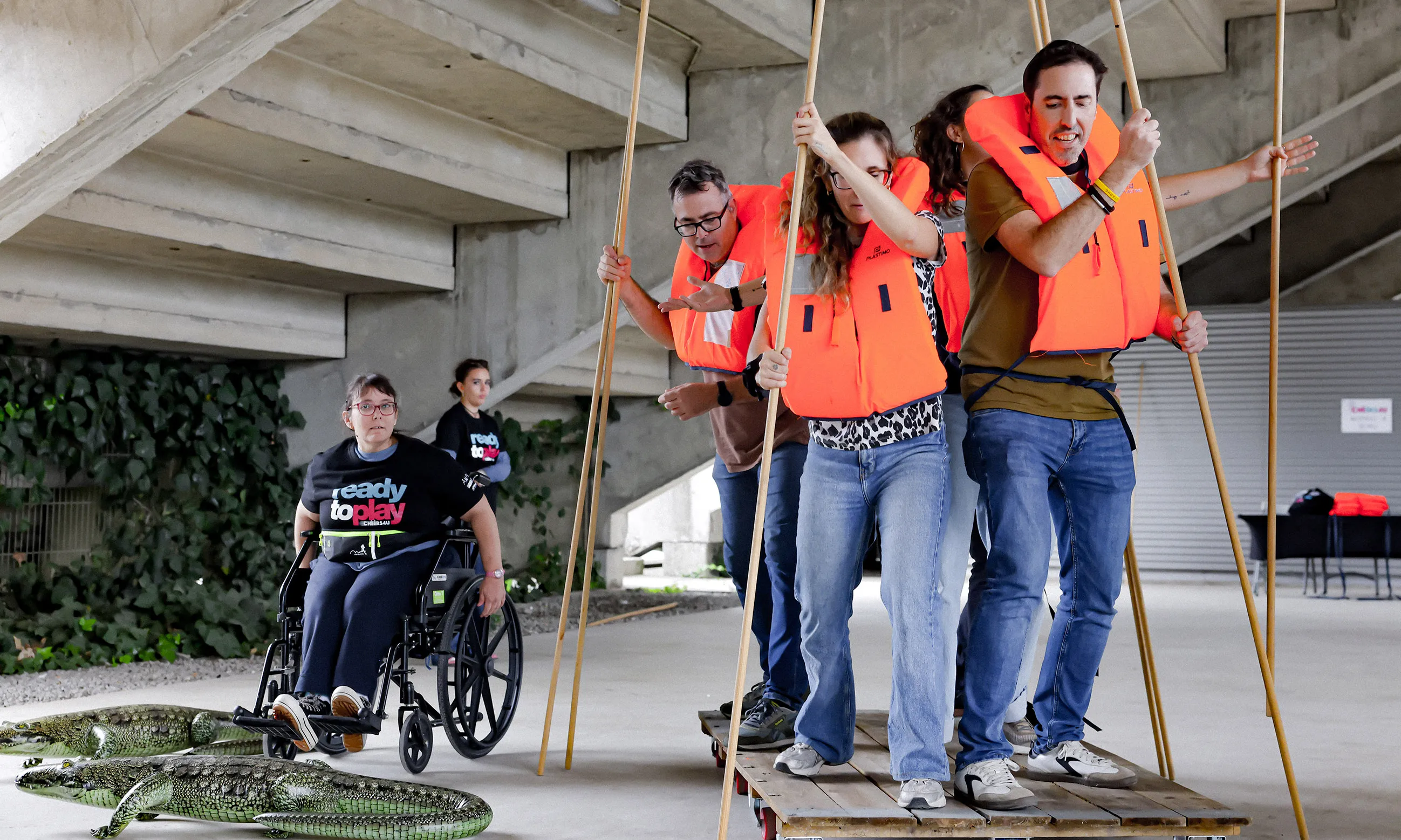 Un moment d'una de les proves de la jornada de team building