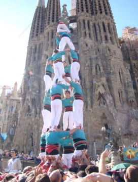 Castellers de la Sagrada Família.