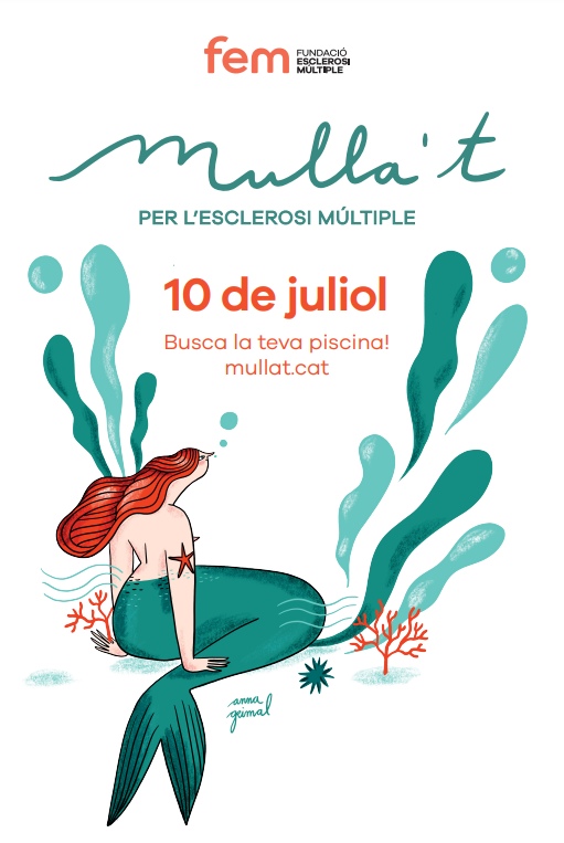 El pròxim 10 de juliol les piscines de Catalunya conviden a fer-se un bany per l'esclerosi múltiple. (Font: FEM)