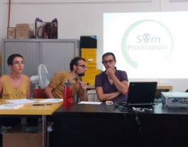 Júlia Sànchez, Valentí Zapater i Victòria Martínez formen Som Provisionals. Font: Som Provisionals