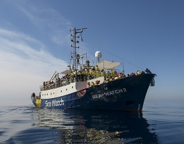 El Sea Watch 2 és un vaixell de la flota del Sea Wach.  Imatge de Fabian Melber. Llicència d