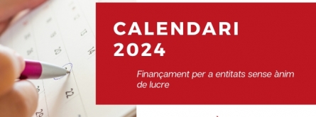 Portada del Calendari de Finançament 2024 Font: Paula Ortíz