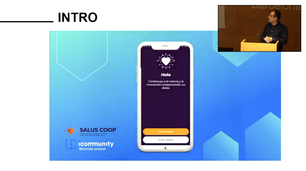 Presentació de l'app Salus Coop. Font: Barcelona Biomedical Research Park