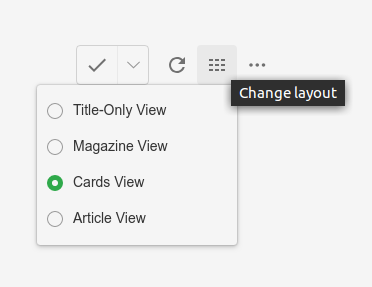 A partir d'aquest botó pdoem canviar les opcions de visualització Font: Feedly