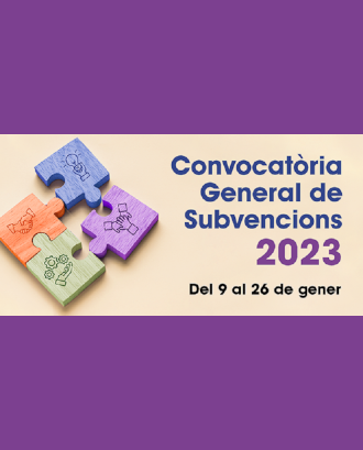 Convocatòria General de Subvencions 2023. Font: Ajuntament de Barcelona