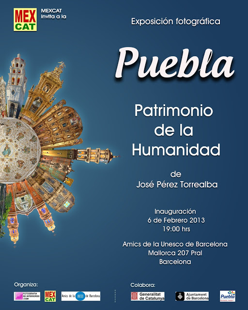 Cartell Exposició fotogràfica: Puebla (Mèxic), Patrimoni de la Humanitat