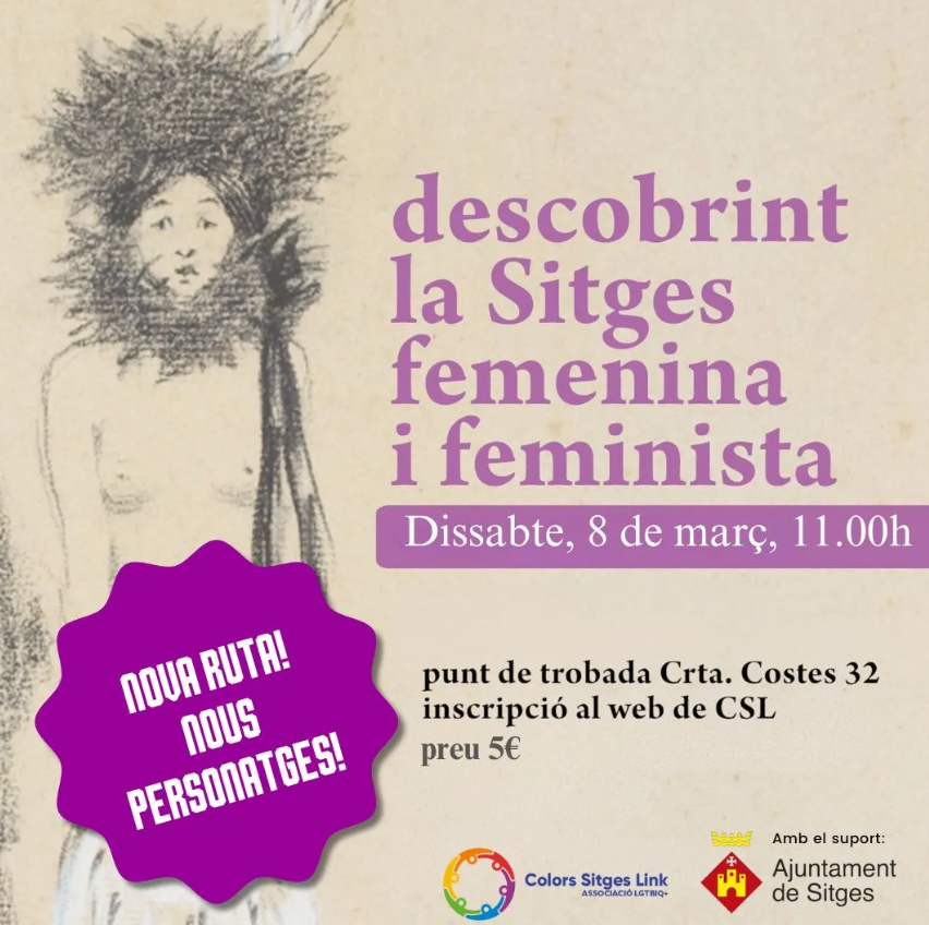 Cartell de la Ruta ‘Descobrint la Sitges Femenina i Feminista’