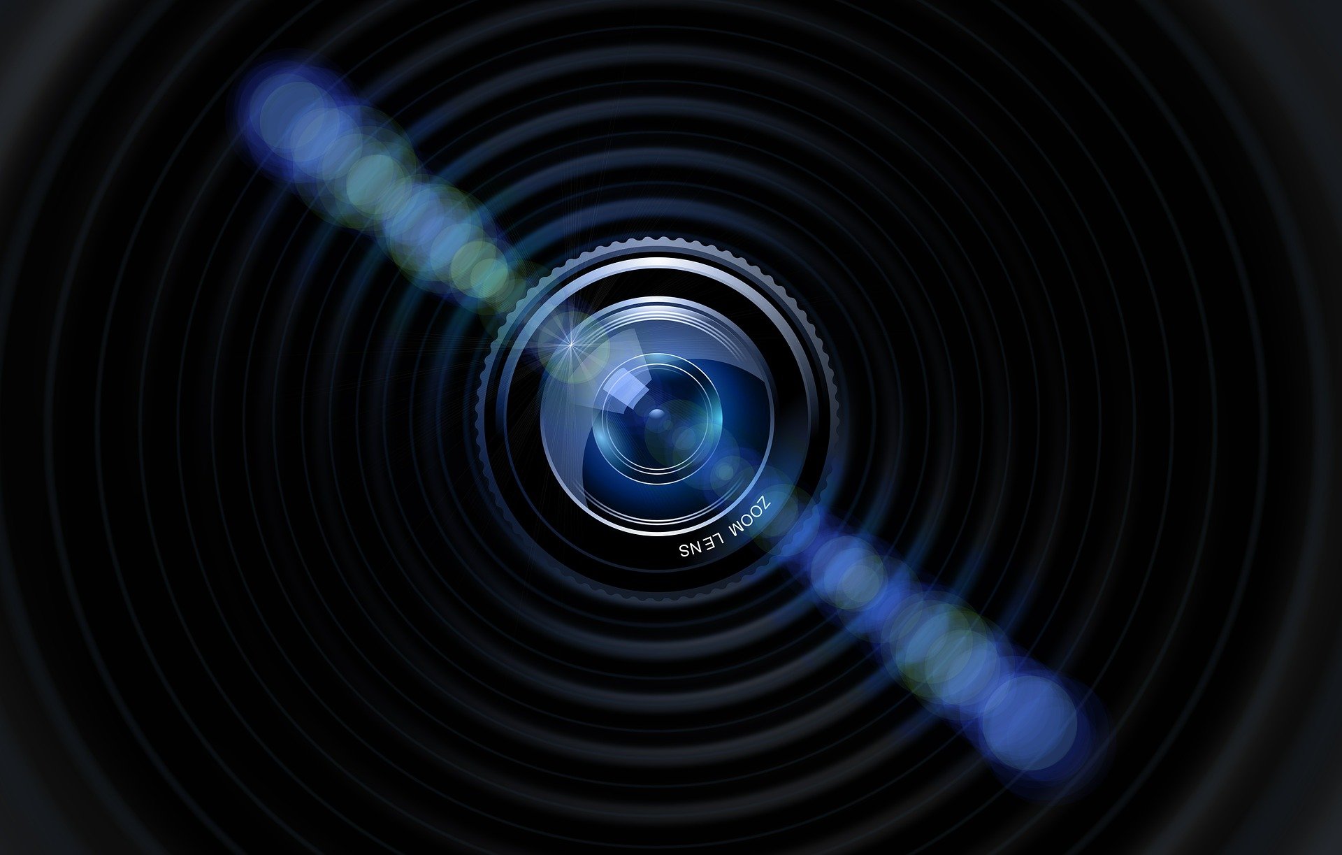Detall d'una lent d'una càmera de fotos. Font: Gerd Altmann (Pixabay)