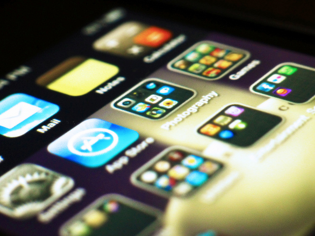 Apps en un terminal mòbil. Fotografia de l'usuari Flickr Daniel Go.  Font: 