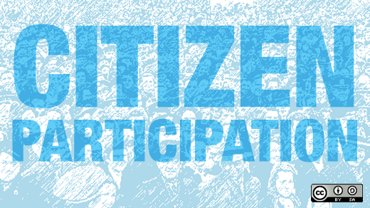 Cartell "Citizen Participation". Participació ciutadana_opensourceway_Flickr