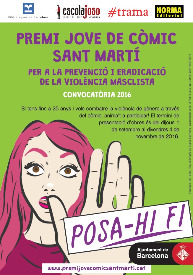 II Premi Jove de Còmic Sant Martí per a la prevenció i eradicació de la violència masclista