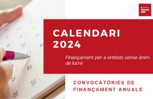 Portada del Calendari de Finançament 2024 Font: Paula Ortíz