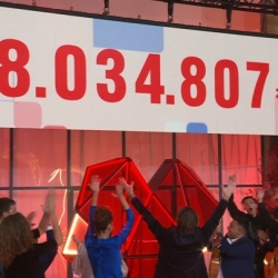 Imatge del final de la Marató 2022, que va recaptar 8.034.807€ per a la salut mental. 