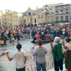 Concentració en suport de Mohamed Said Badaoui a Reus el dilluns 8 d'agost.