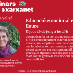 L'Agnès Vallvé és mestra i experta en educació emocional i acompanyament a joves en moviments juvenils
