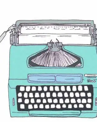 Dibuix d'una màquina d'escriure