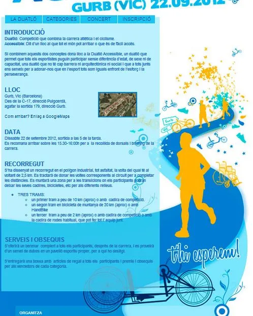 Cartell del 2n Duatló Accessible  