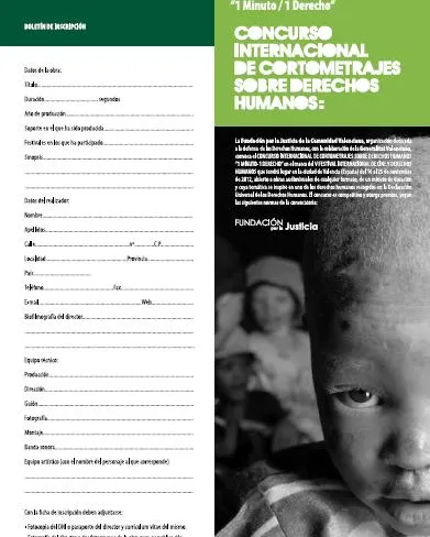 Concurs Internacional de Curtmetratges sobre Drets Humans Concurs Internacional de Curtmetratges sobre Drets Humans
