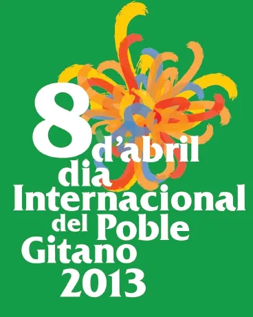 Imatge del cartell commemoratiu dels actes del 8 d'abril a Barcelona