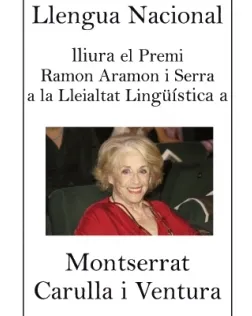 Premi Ramon Aramon, a Montserrat Carulla
