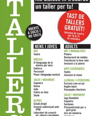 Tast de Tallers als Lluïsos de Gràcia