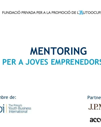Mentoring per a joves emprenedors/es Mentoring per a joves emprenedors/es