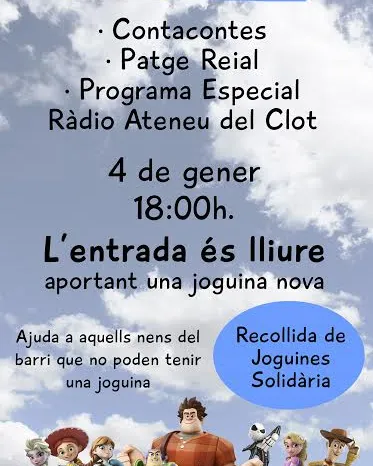 Cartell de la recollida solidària de joguines de l'Ateneu del Clot