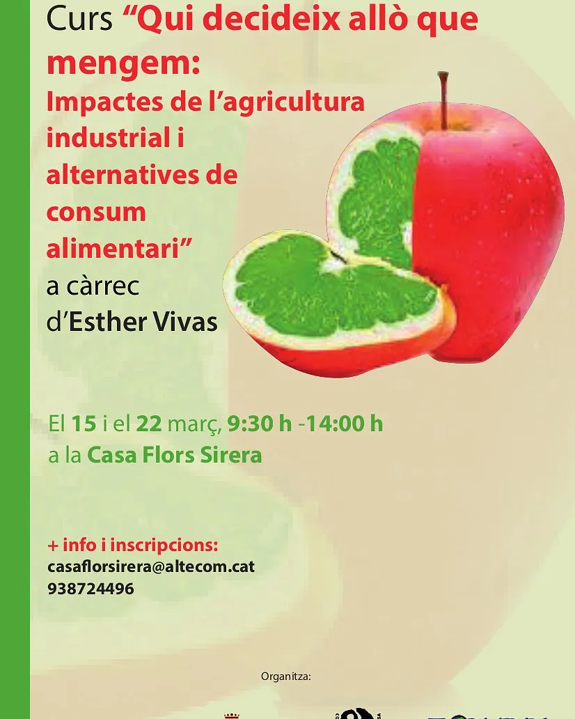 Cartell del curs "Qui decideix què mengem?" a Manresa