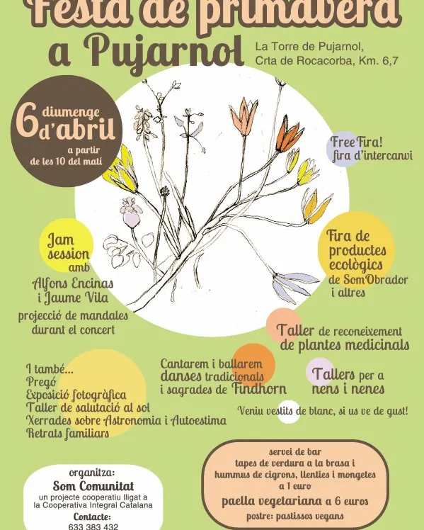 Cartell de la Festa de primavera a Pujarnol 2014