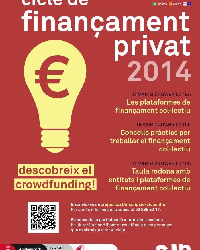 Cartell del Cicle de finançament privat 2014 del CRAJ