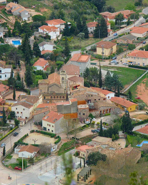 Vista aèria de Bigues i Riells. Font: www.enciclopedia.cat