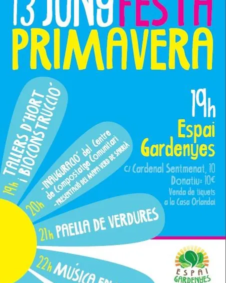Cartell de la Festa de la Primavera de l'Espai Gardenyes