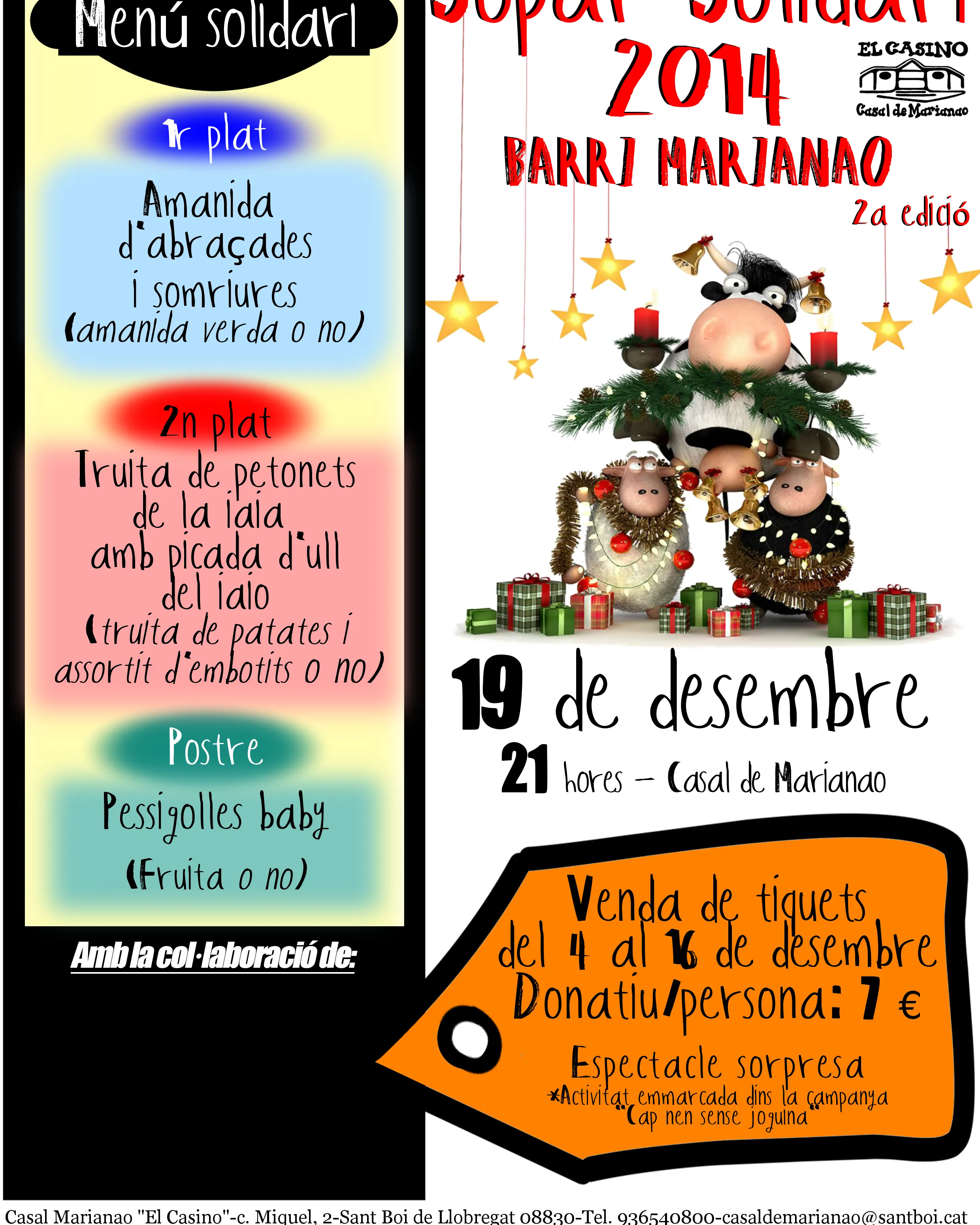 Imatge cartell sopar solidari
